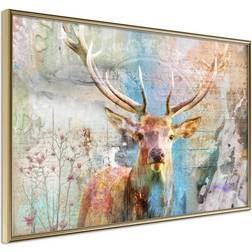 Arkiio Affisch Deer on Wood [Poster] 30x20 Poster